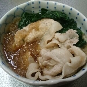 ほうれん草と豚バラ肉のしゃぶしゃぶ